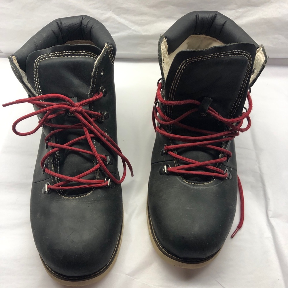L.L. Bean Shoes Men 13M black Leather Boots Ankle Lace Up waterproof